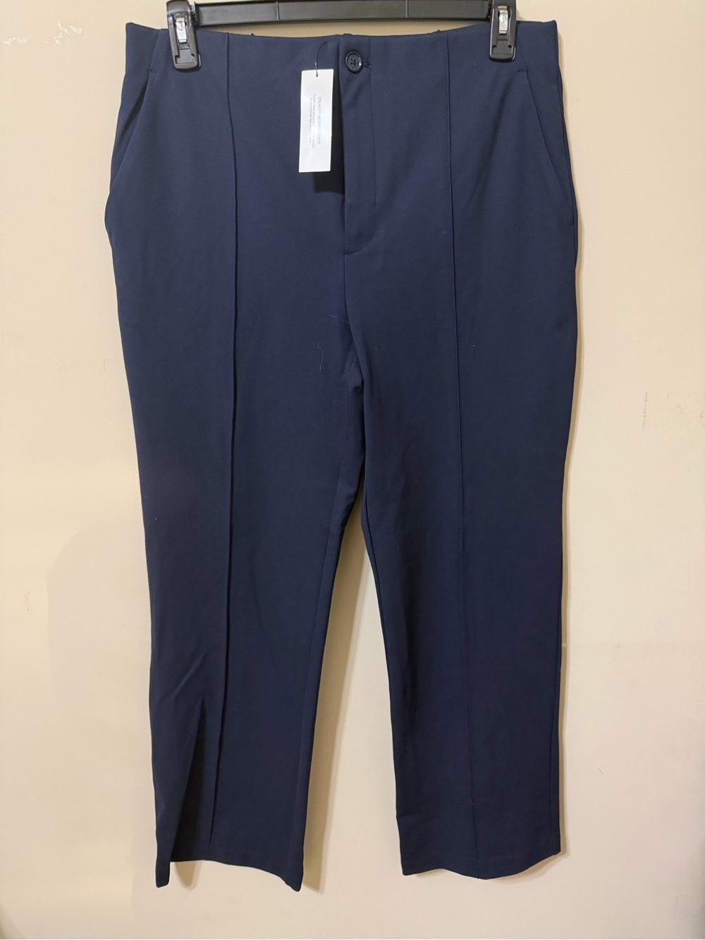 Banana Republic Women's Ponte Navy Straight-Leg Dress Pants large tall new